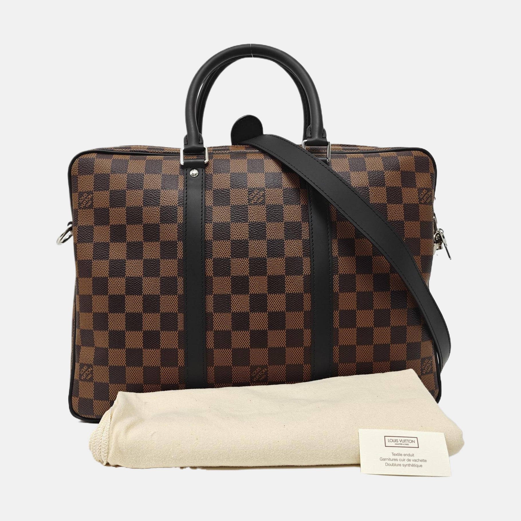 PORTE-DOCUMENTS PM Damier Ebene Coated Canvas Brown