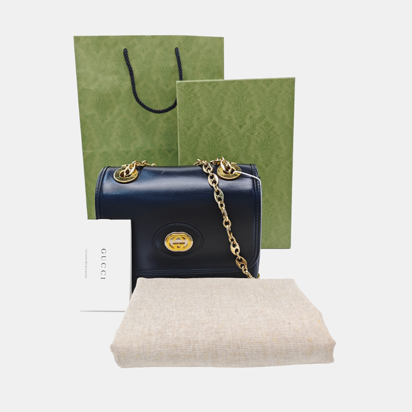 Calfskin Shoulder Bag Small Black