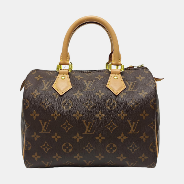 SPEEDY 25 Monogram Coated Canvas Brown