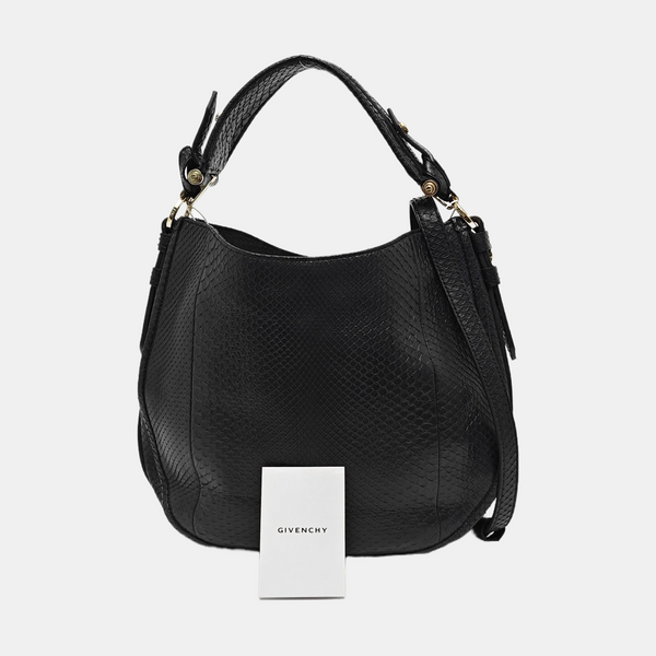 Python Shoulder Bag Black