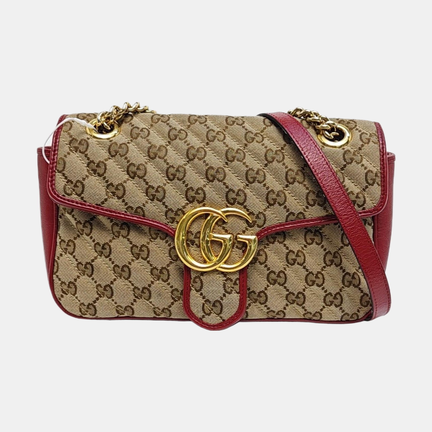GG Marmont Medium Quilted, Monogram Canvas Black