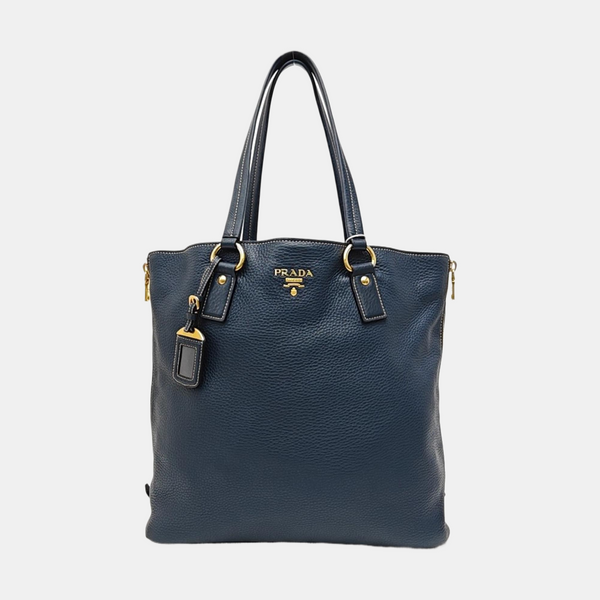 Calfskin Tote Bag Blue