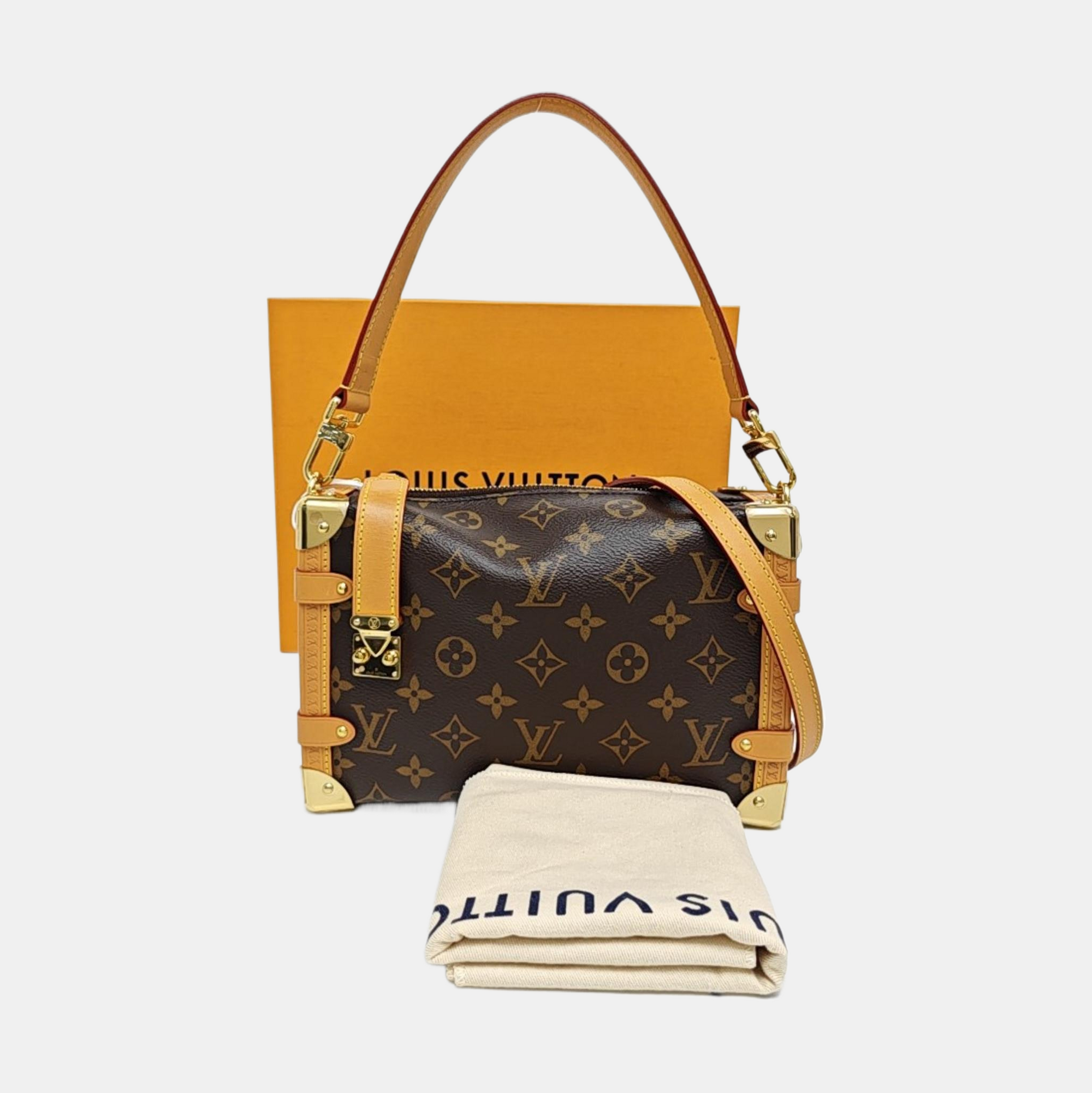 SIDE TRUNK MM Monogram Coated Canvas Brown