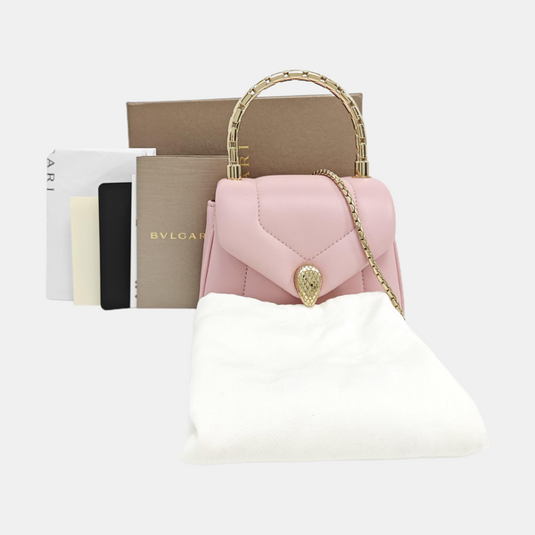 SERPENTI FOREVER Super Mini Calfskin Pink
