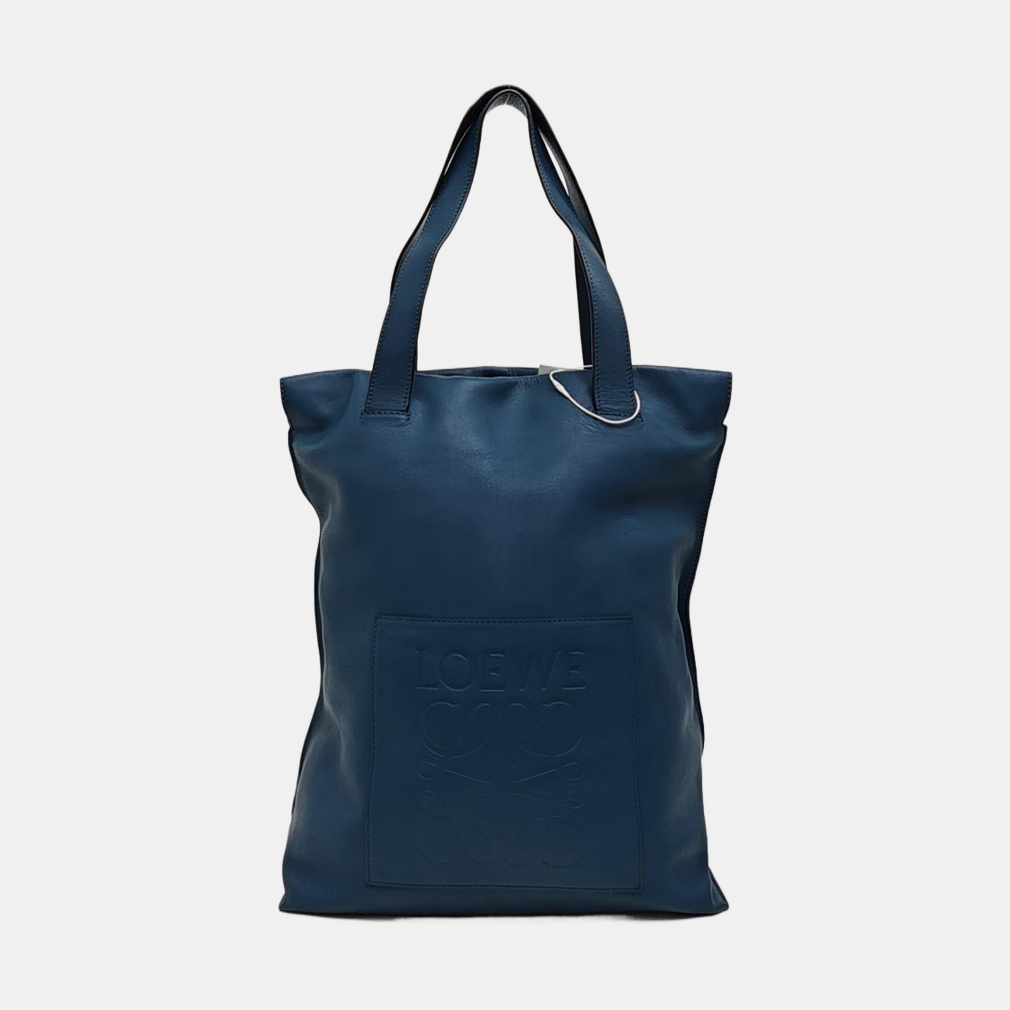 Calfskin Top Handle Bag Blue