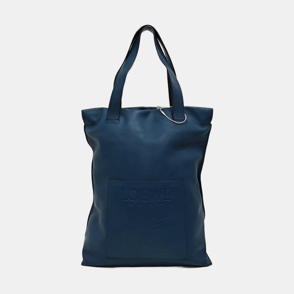 Calfskin Top Handle Bag Blue