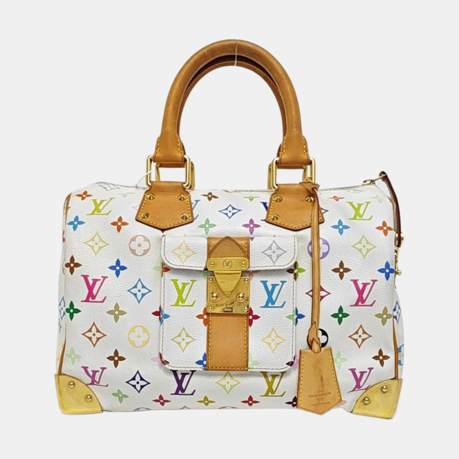 LV × TM SPEEDY 30 Monogram Coated Canvas White