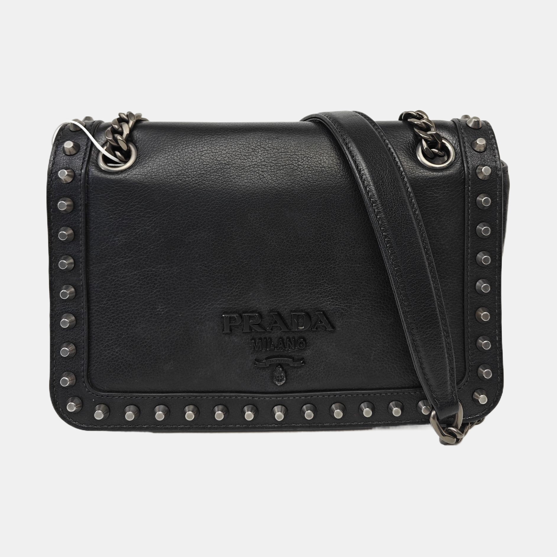 Calfskin Shoulder Bag Black