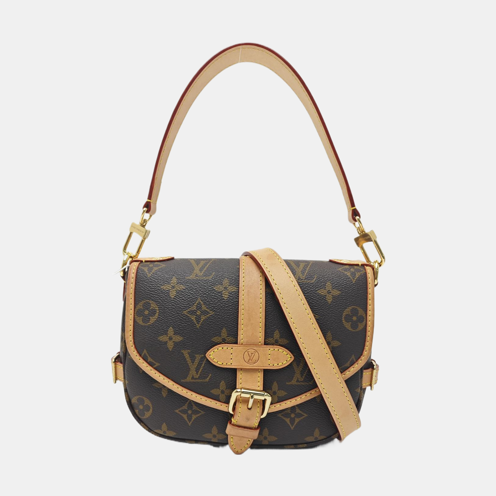 SAUMUR BB Monogram Coated Canvas Brown