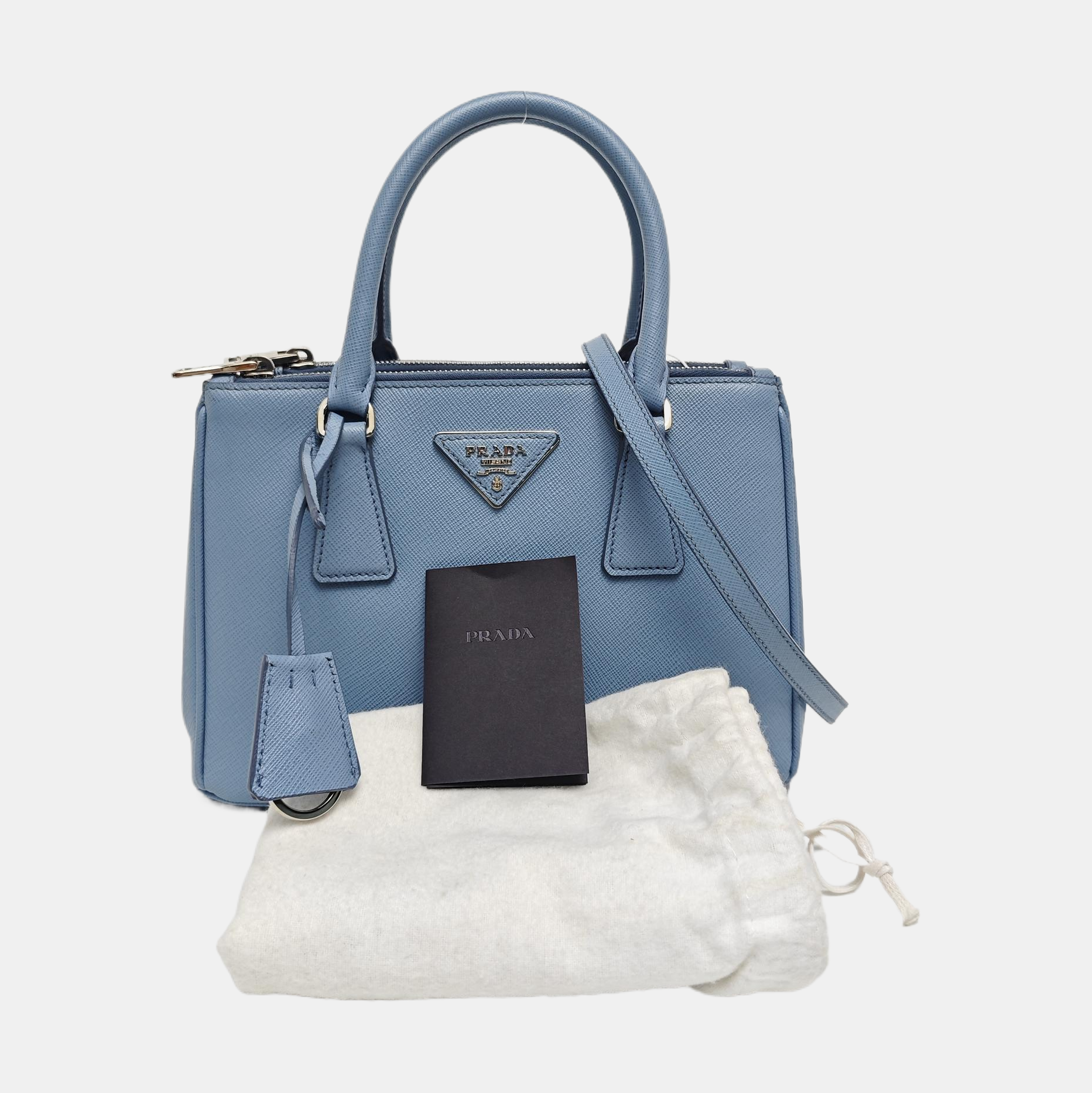 Galleria Small Saffiano Calfskin Blue