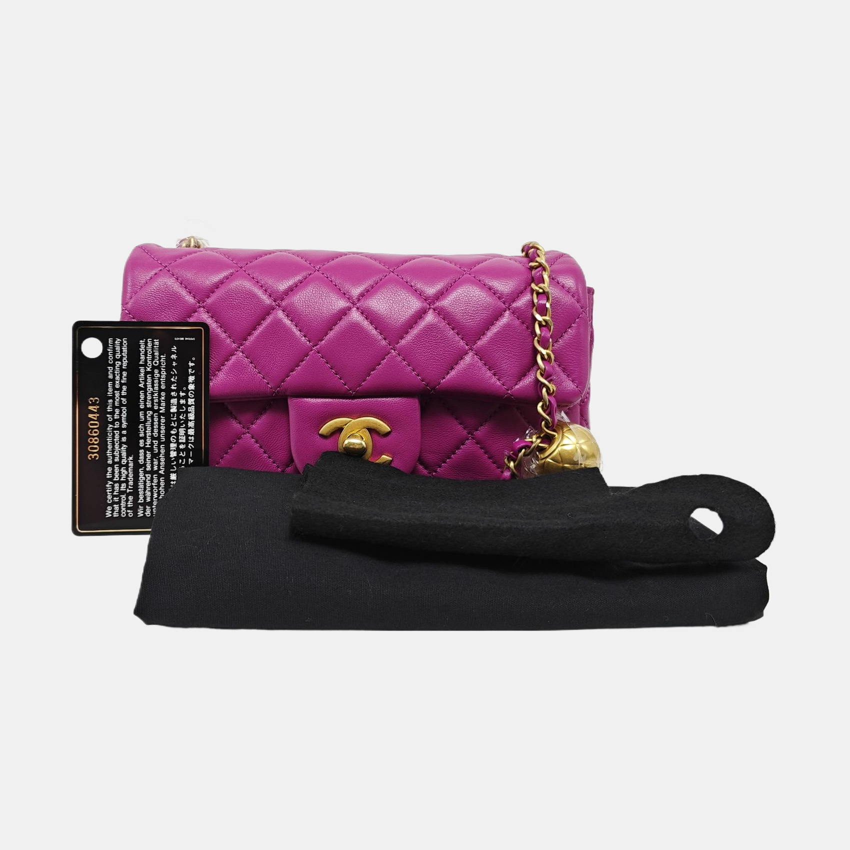 CLASSIC FLAP Mini Quilted Lambskin Purple