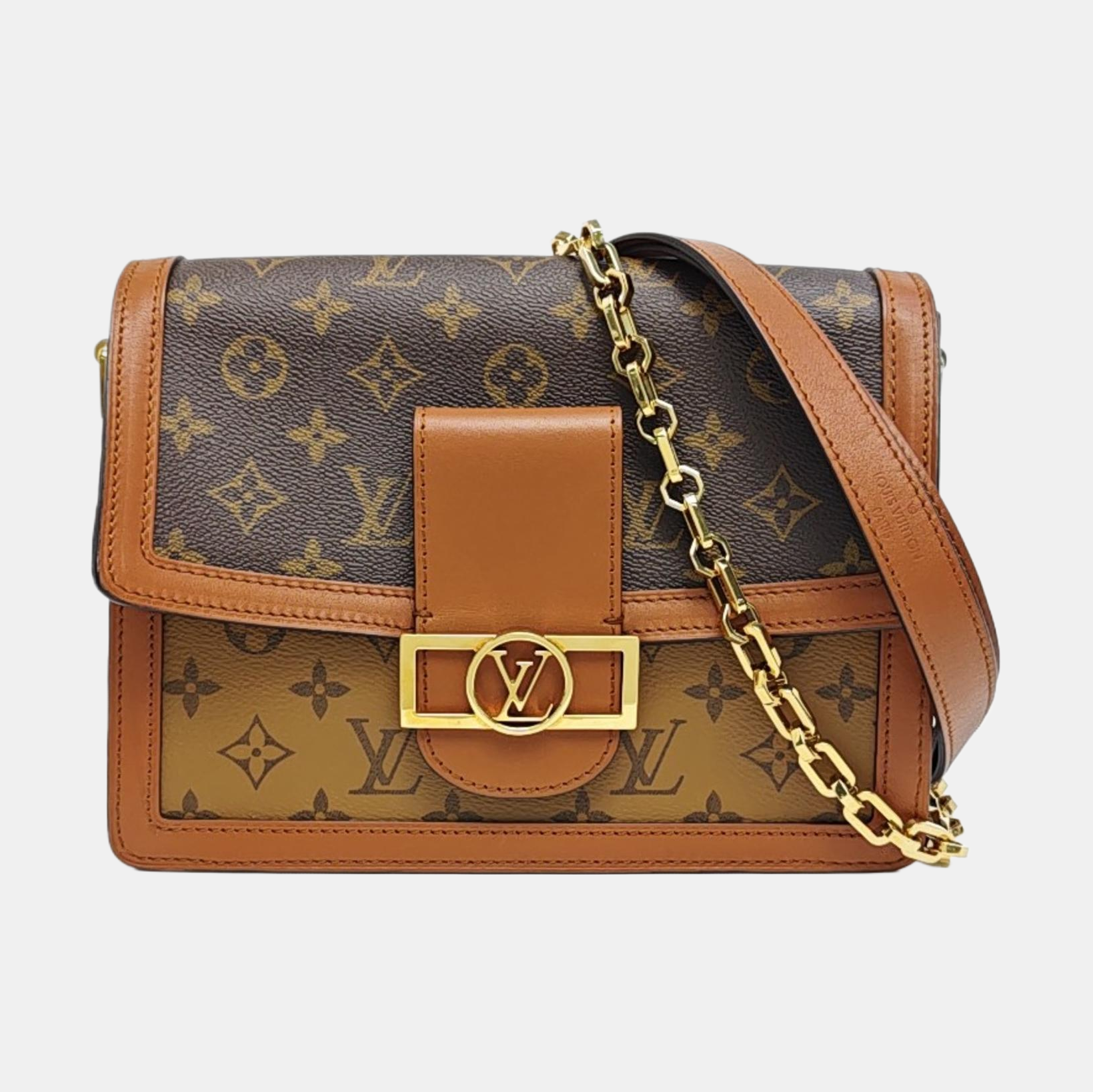 DAUPHINE MM Monogram Coated Canvas Brown