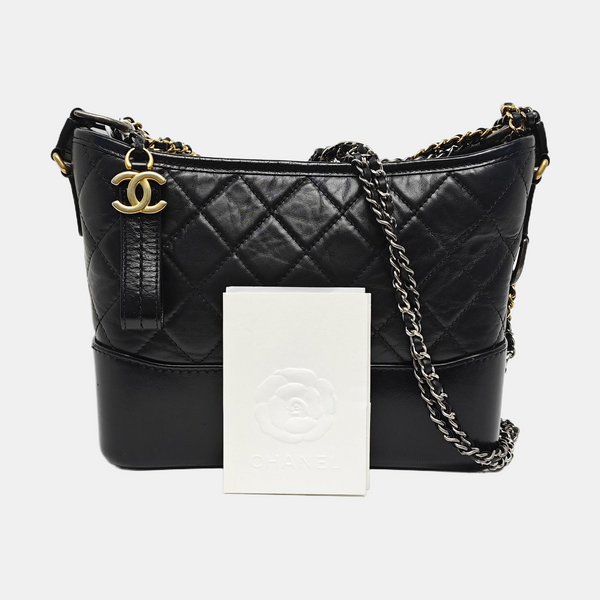 GABRIELLE New Medium Quilted Calfskin Black