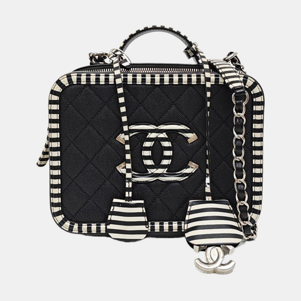 FILIGREE Medium Quilted Grained Calfskin Black