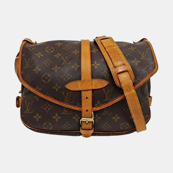 SAUMUR 30 Monogram Coated Canvas Brown