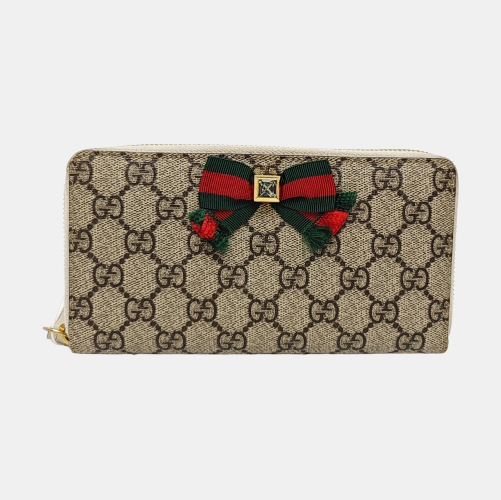 Monogram Coated Canvas Wallet Brown