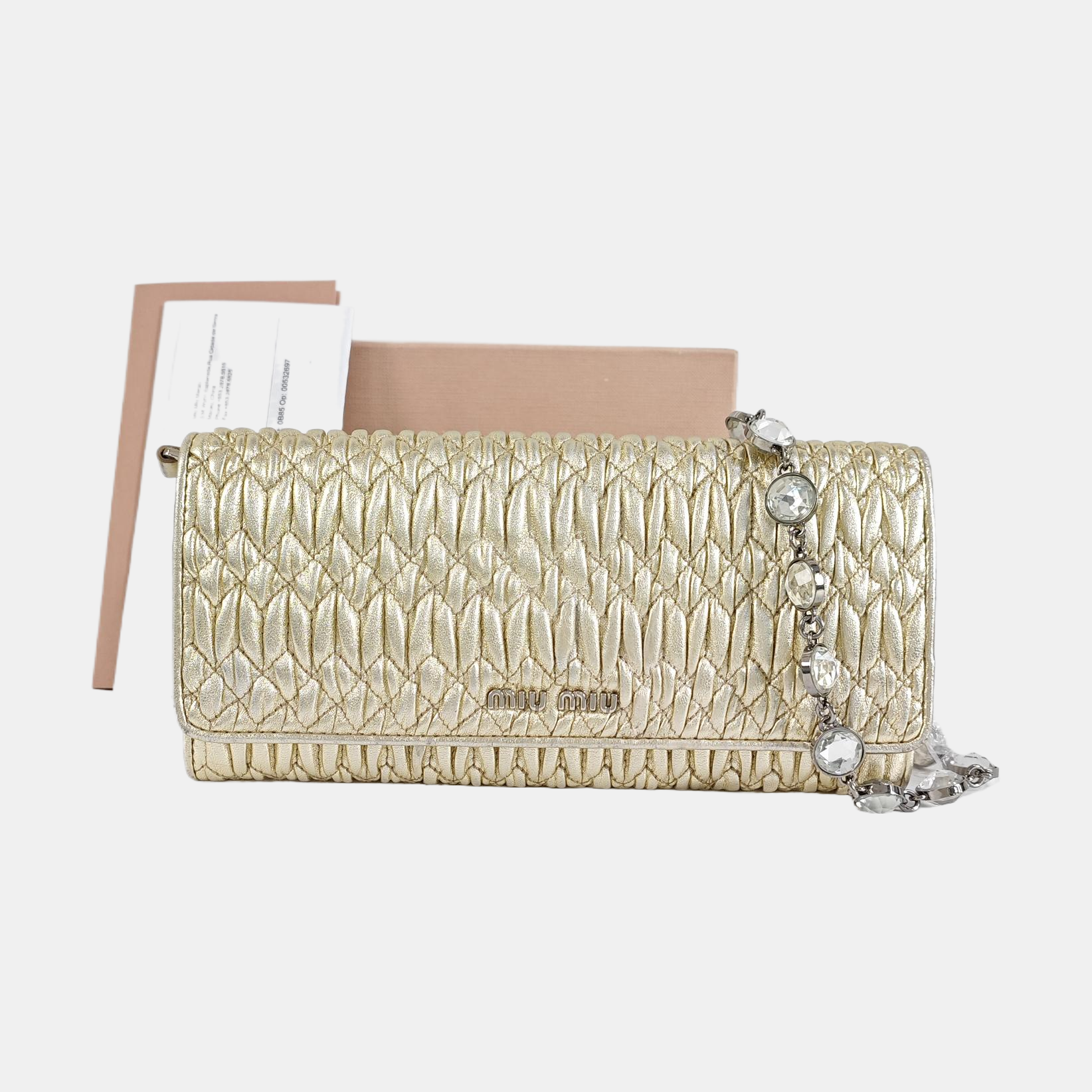 Matelassé Quilted Lambskin Gold
