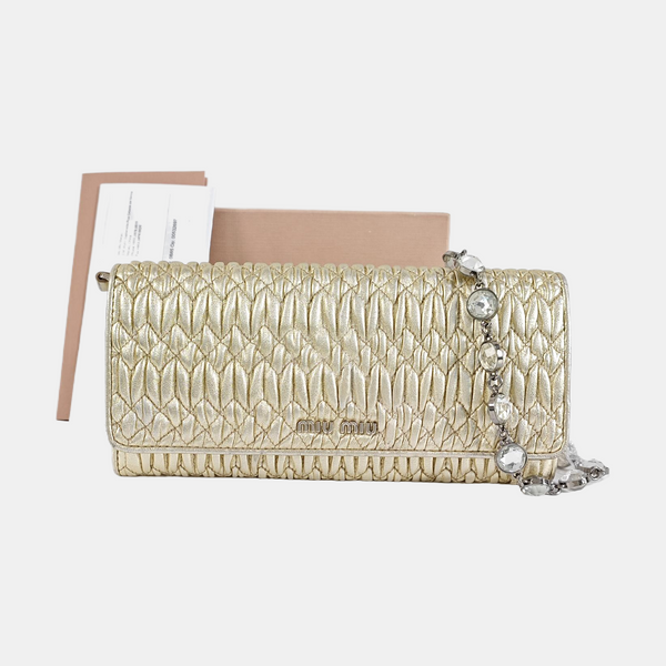 Matelassé Quilted Lambskin Gold