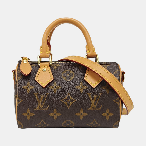 SPEEDY Nano Monogram Coated Canvas Brown