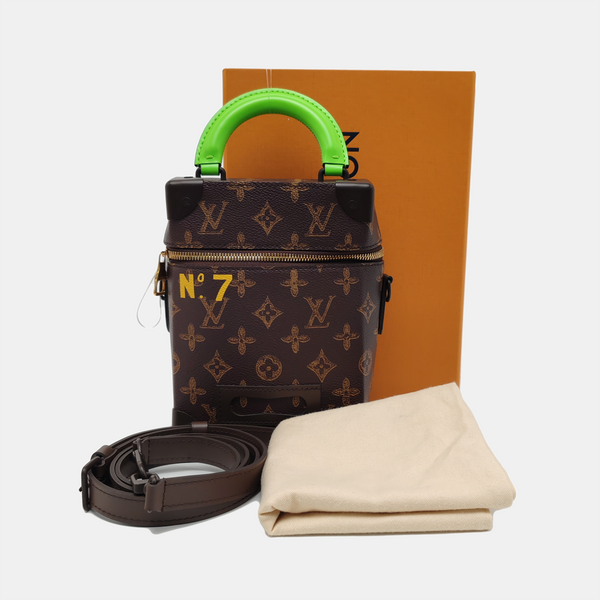 VERTICAL BOX TRUNK Monogram Coated Canvas Brown