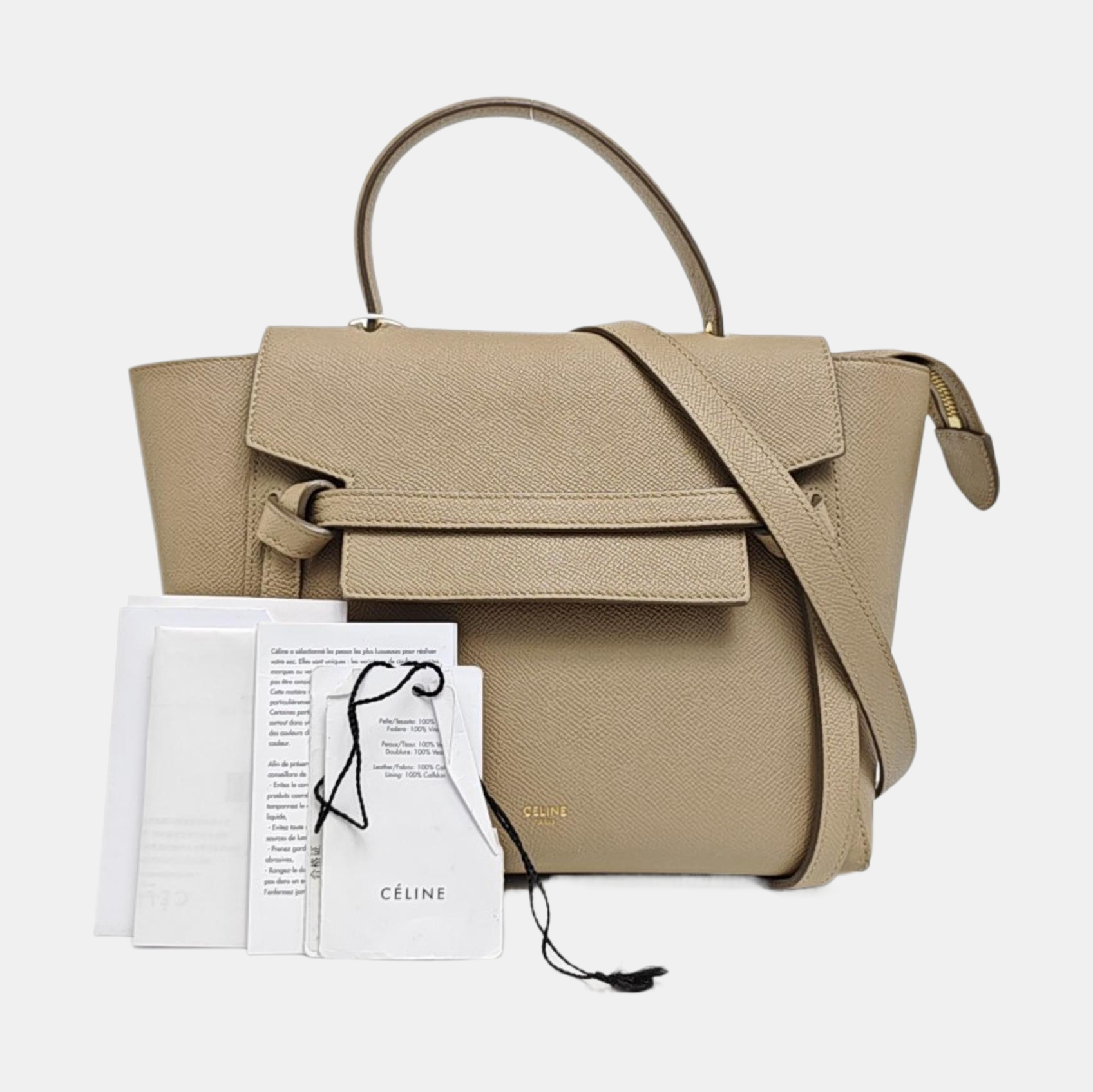 BELT Micro Calfskin Beige
