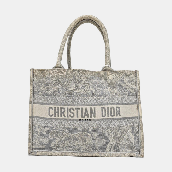 Book Tote Medium Canvas Gray