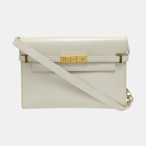 MANHATTAN Medium Calfskin White