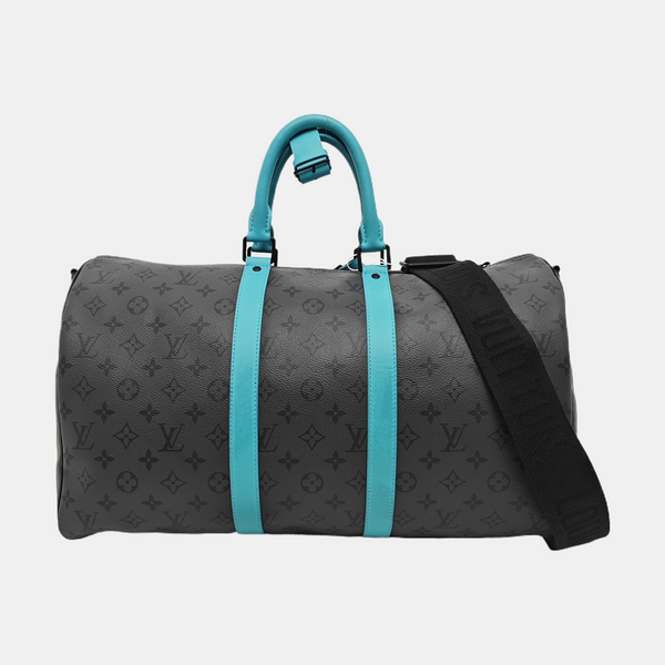 KEEPALL 45 Monogram Coated Canvas Gray