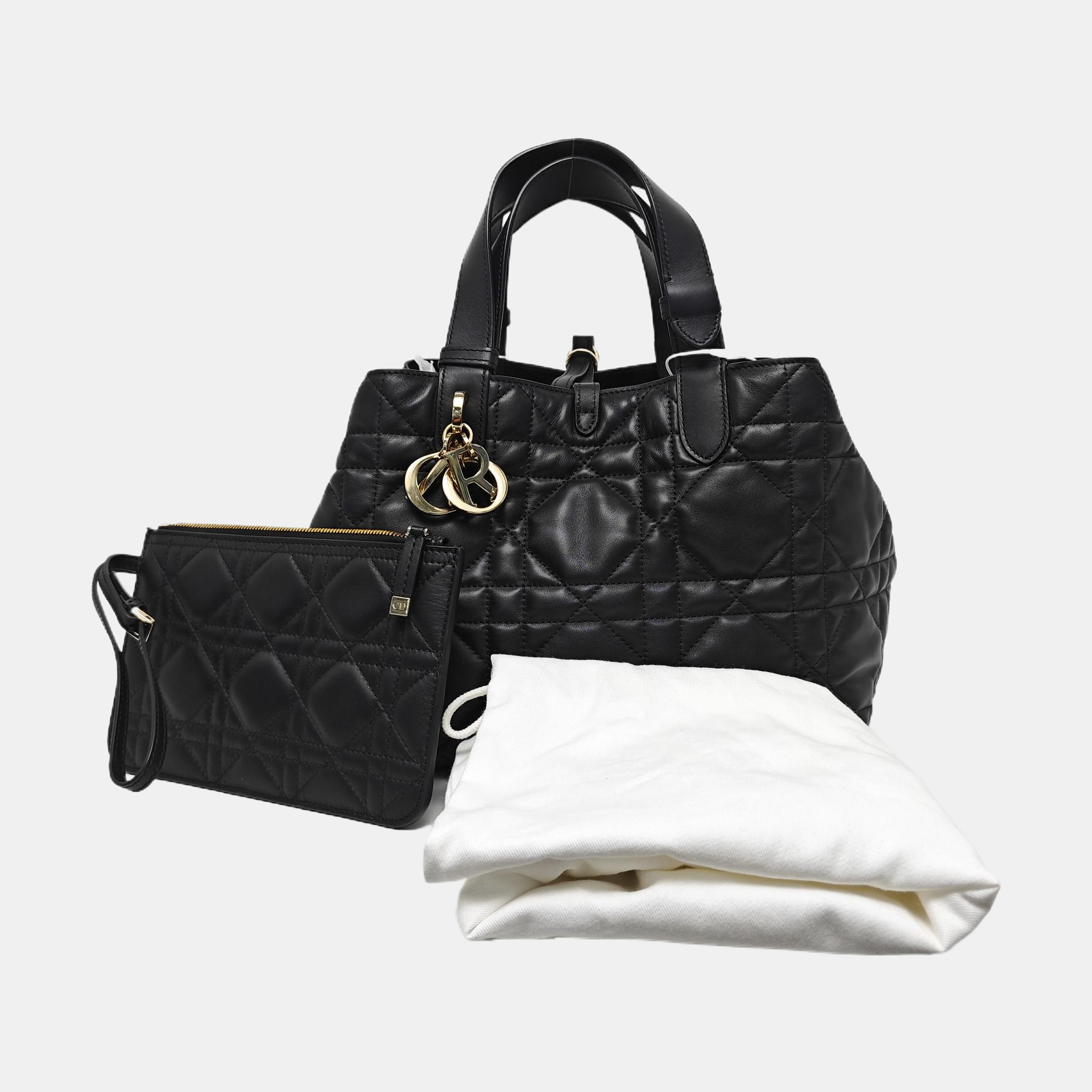 Toujours Medium Cannage Calfskin Black