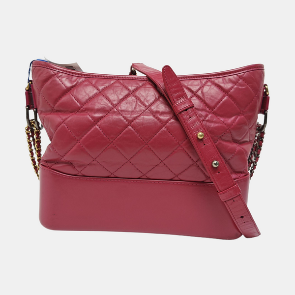 GABRIELLE Medium Quilted Calfskin Red