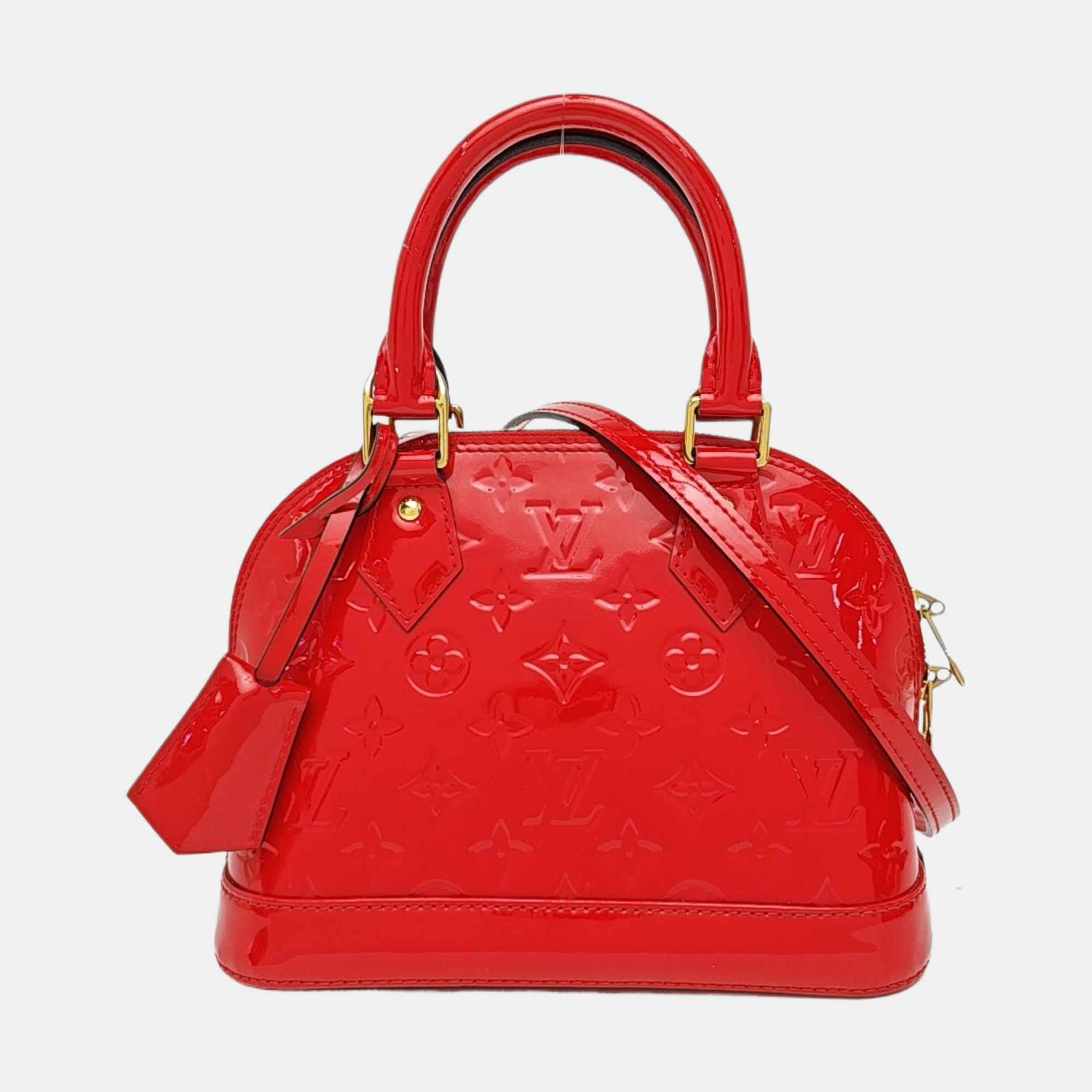 ALMA BB Monogram Patent Leather Red