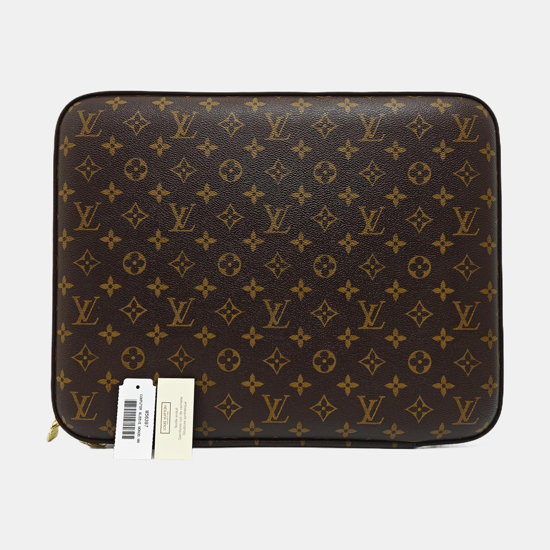 SLEEVE Monogram Coated Canvas Brown