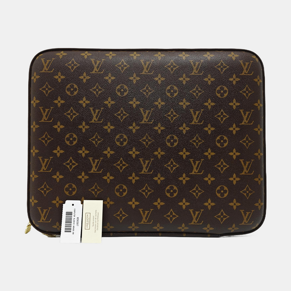 SLEEVE Monogram Coated Canvas Brown