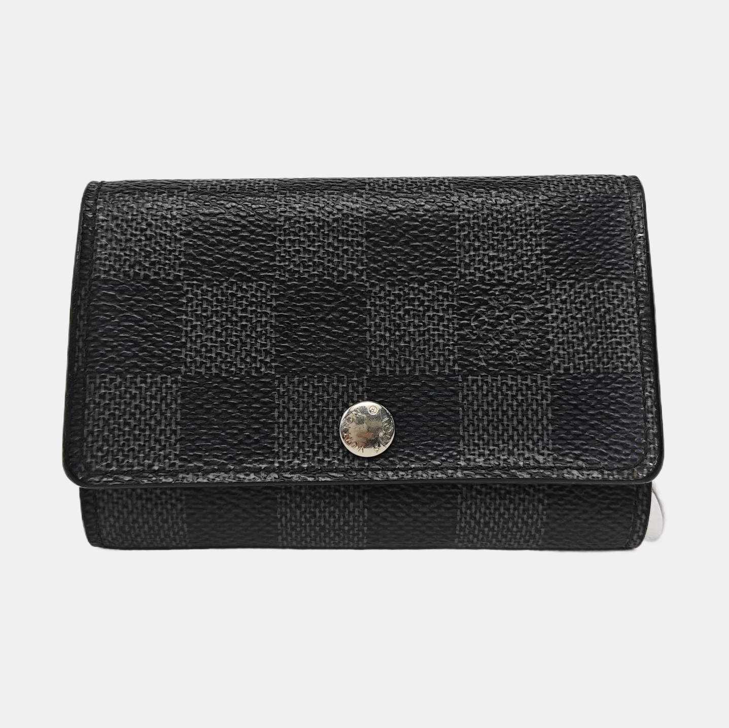 Damier Graphite Coated Canvas Key Pouch Gray