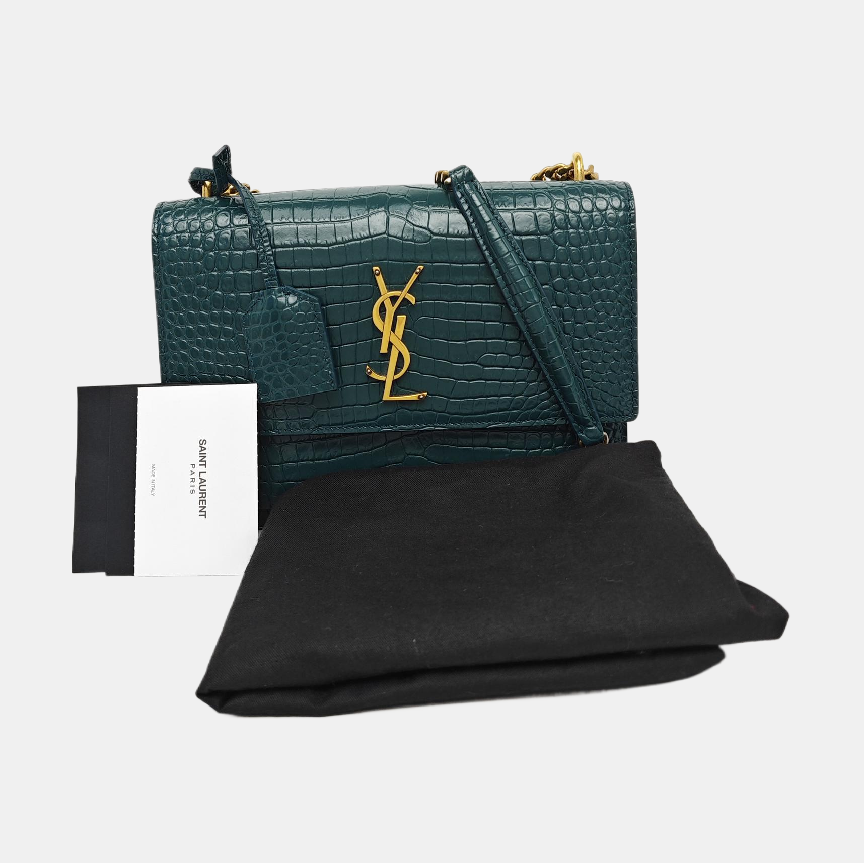 SUNSET Medium Calfskin Green