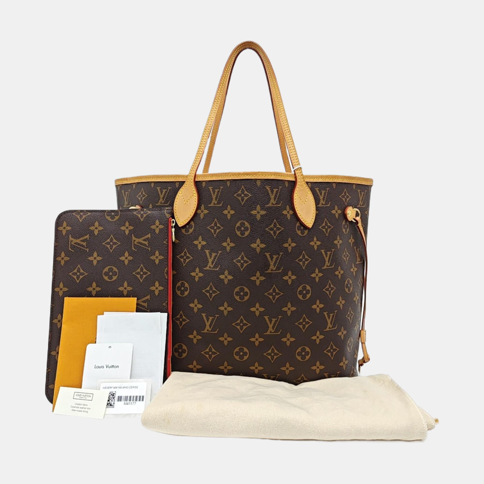 NEVERFULL MM Monogram Coated Canvas Brown