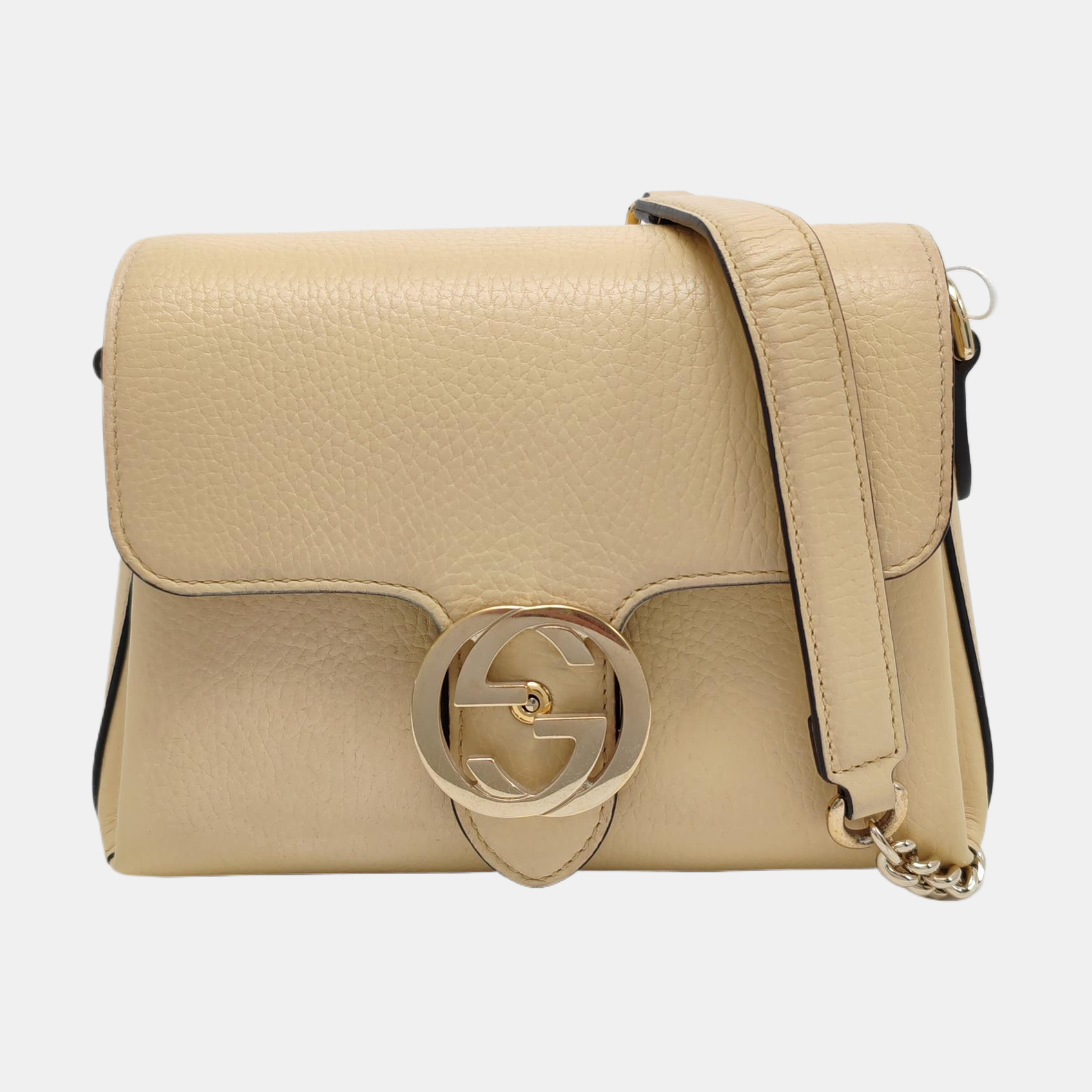 Interlocking G Mini Calfskin Beige