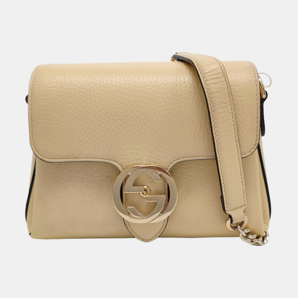 Interlocking G Mini Calfskin Beige