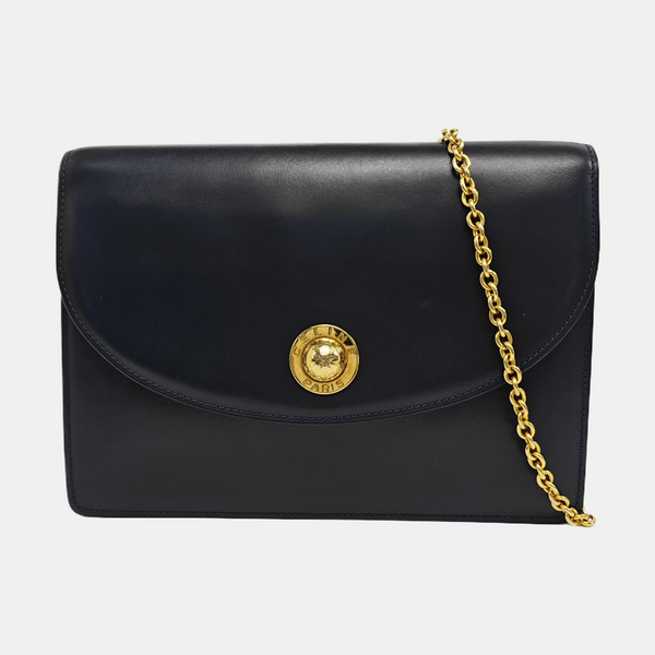 Calfskin Shoulder Bag Blue