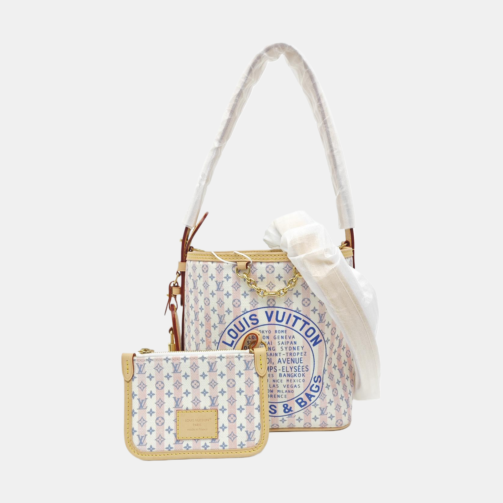 ALL IN PM Monogram Coated Canvas White