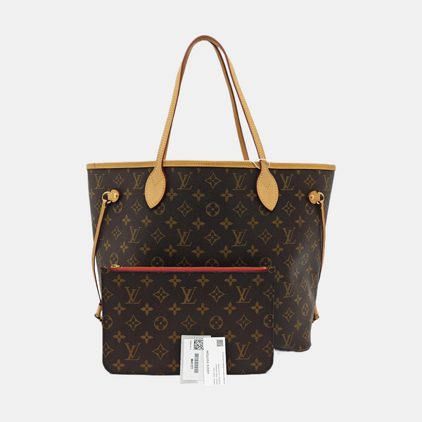 NEVERFULL MM Monogram Coated Canvas Brown