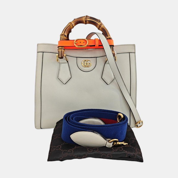 Diana Small Calfskin White