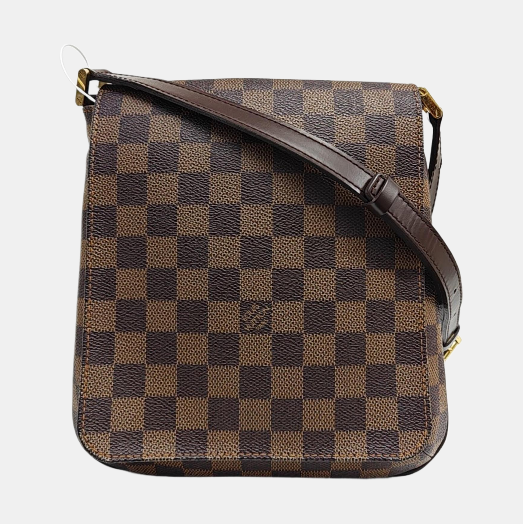 MUSETTE TANGO Damier Ebene Coated Canvas Brown