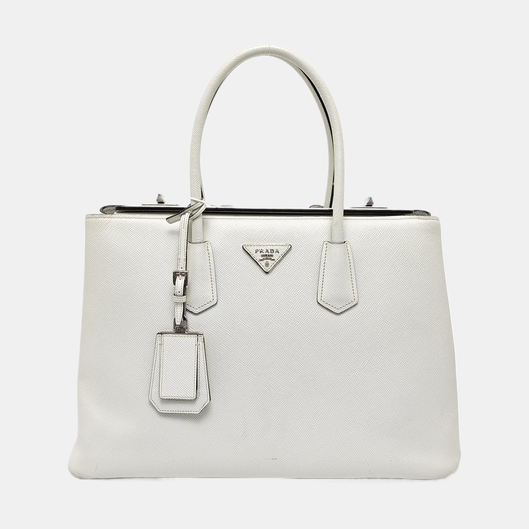 Twin Saffiano Calfskin White