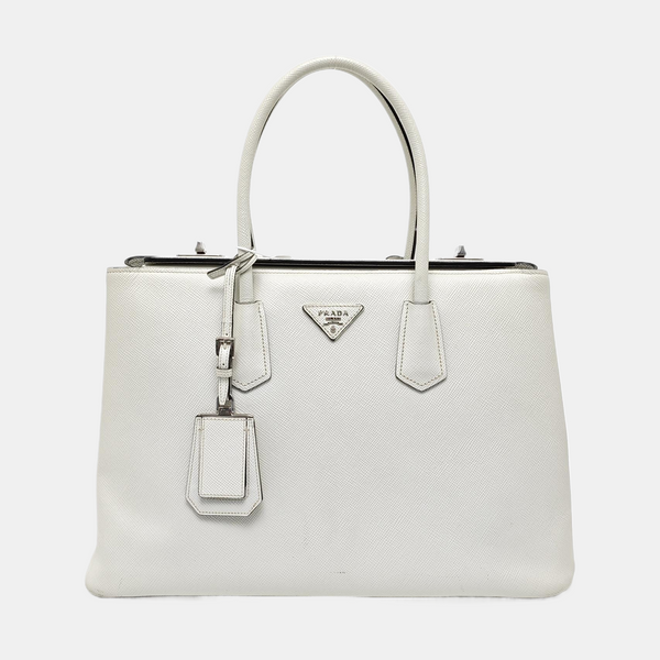 Twin Saffiano Calfskin White