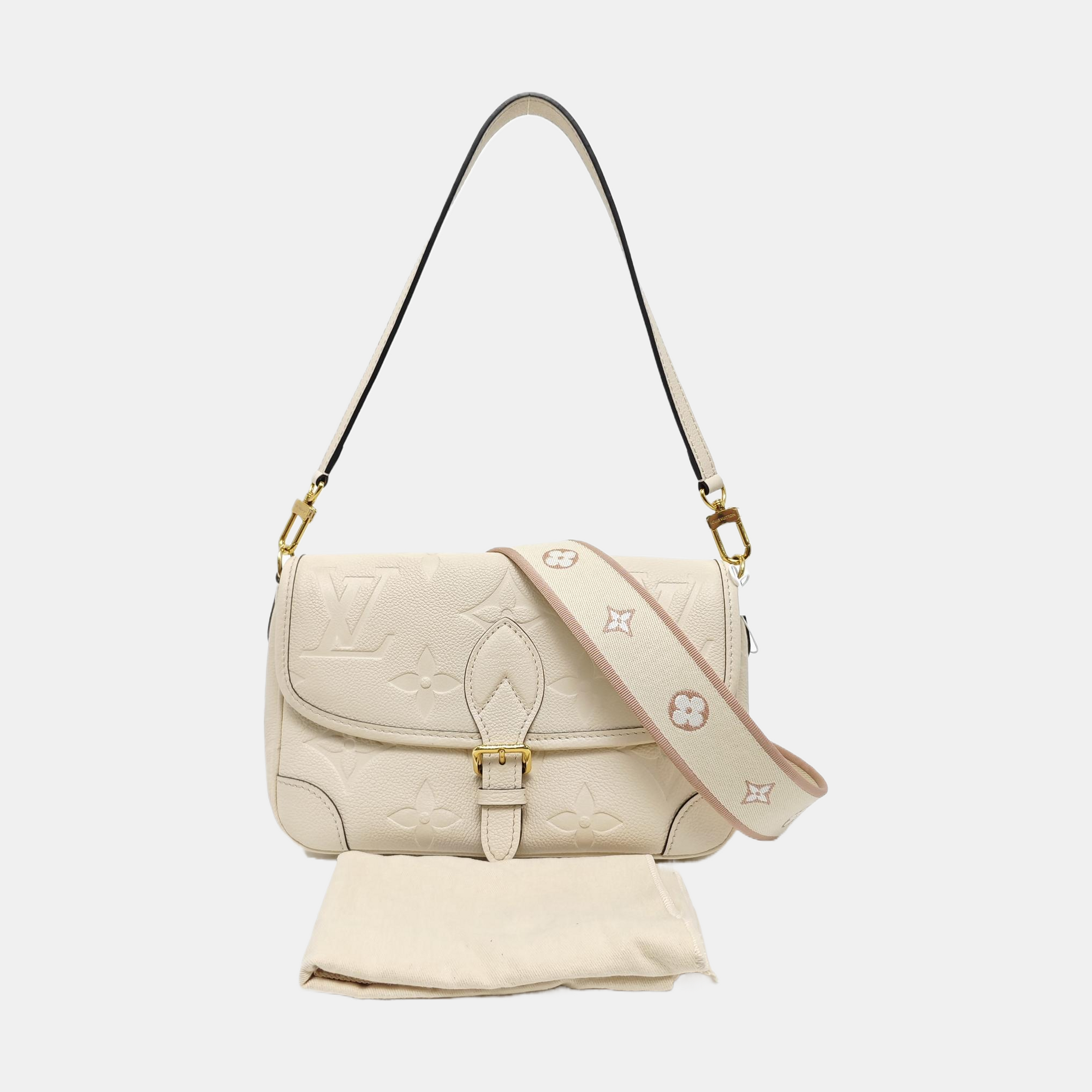 DIANE Monogram Calfskin Beige