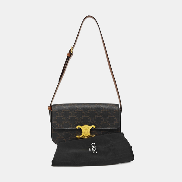 TRIOMPHE Small Coated Canvas Brown