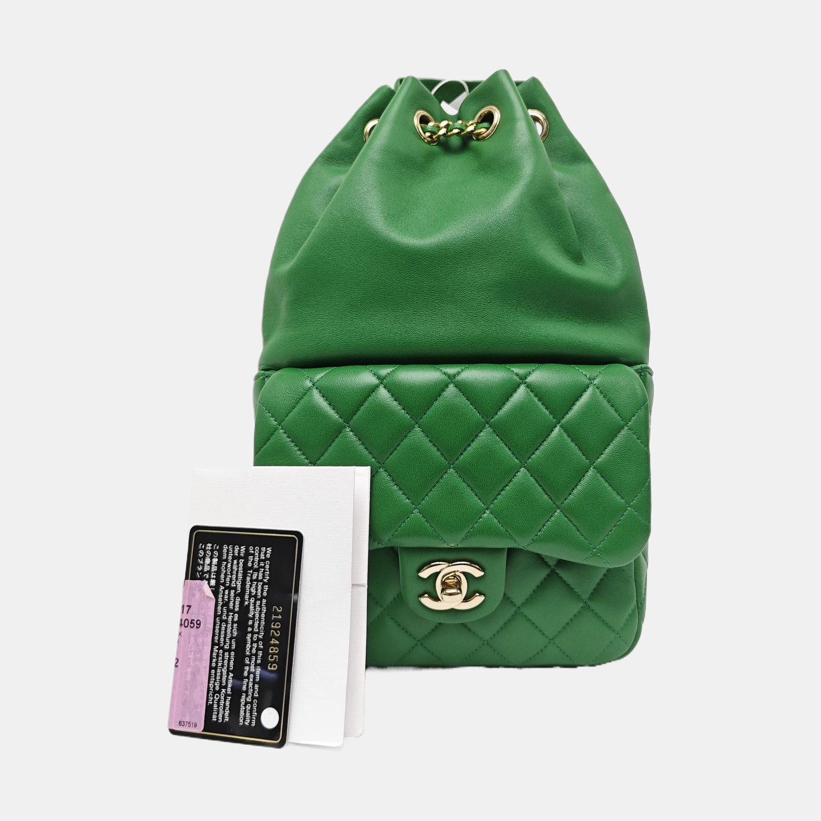 IN SEOUL Quilted Lambskin Green