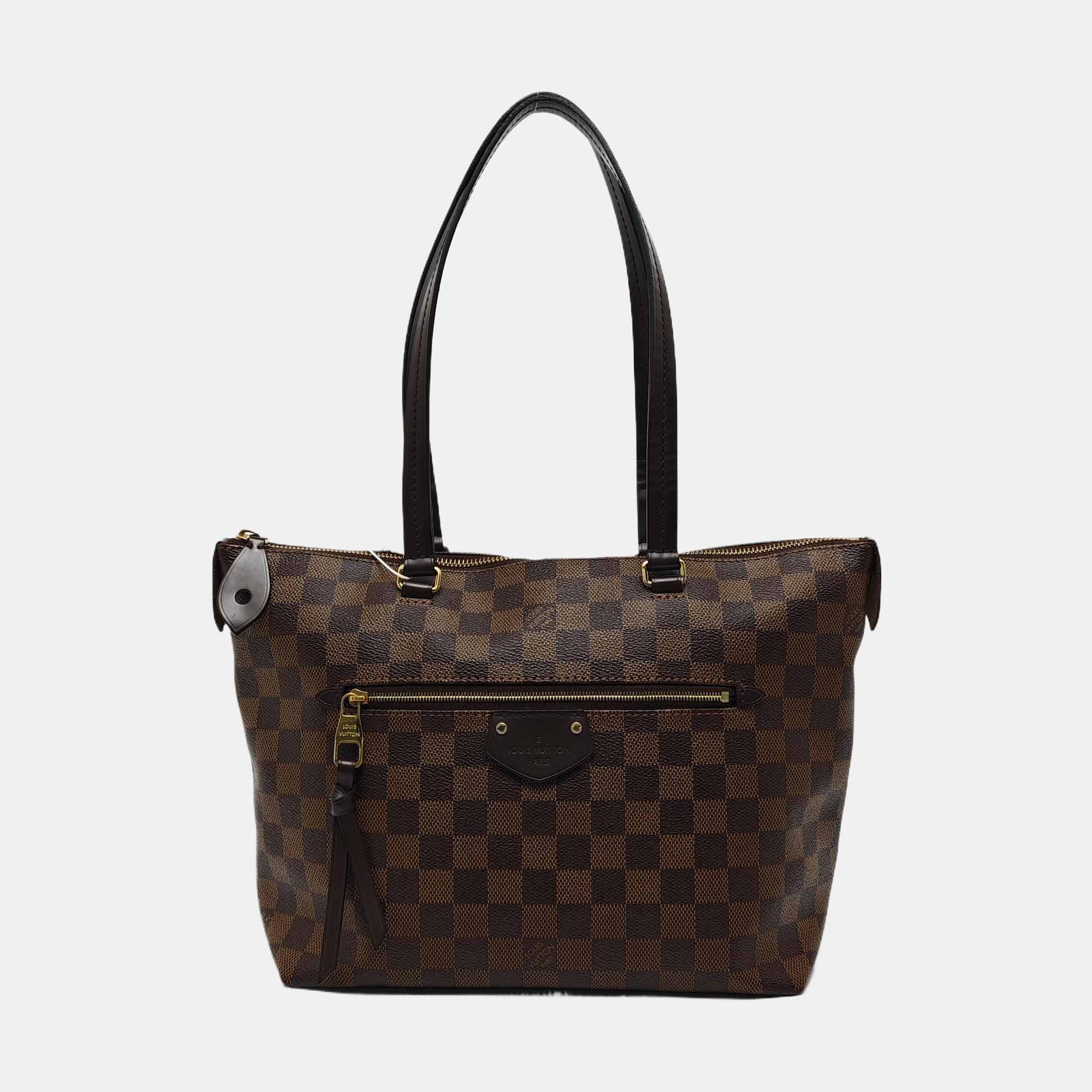 IENA MM Damier Ebene Coated Canvas Brown