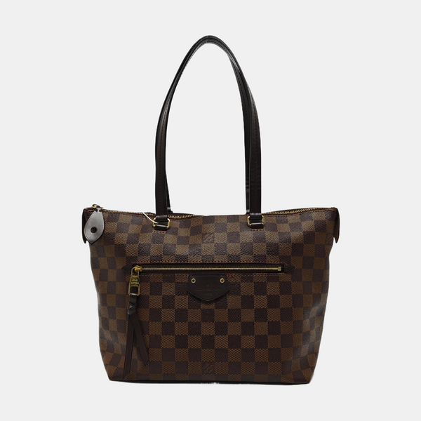 IENA MM Damier Ebene Coated Canvas Brown